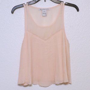 American Rag Peach Pleated Blouse
